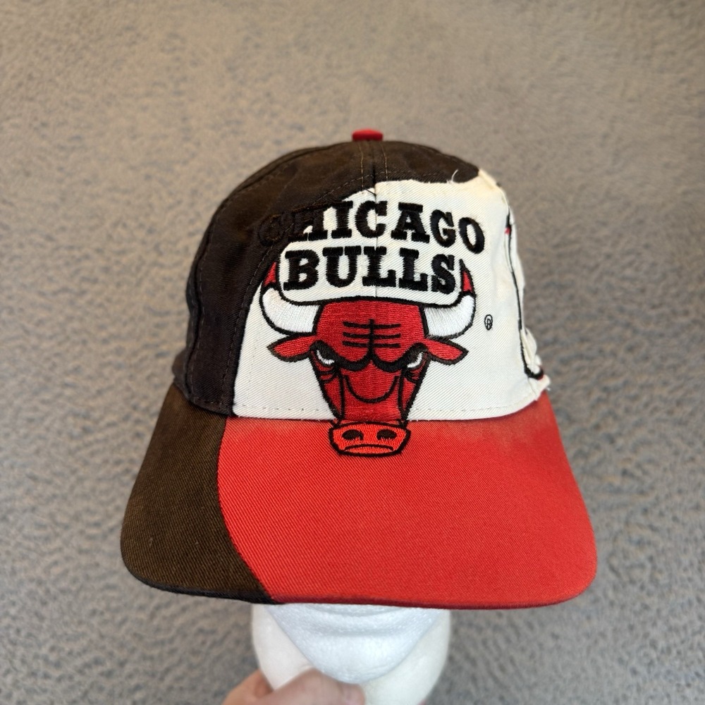 Vintage Twill Chicago Bulls Snapback‎ Hat Official NBA Drew Pearson Co Taiwan